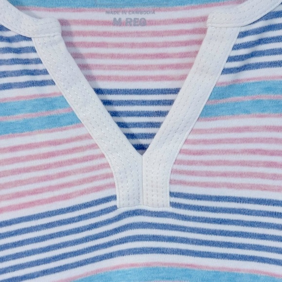 L.L. Bean Blue and Pink Striped Tunic - Picture 4 of 4